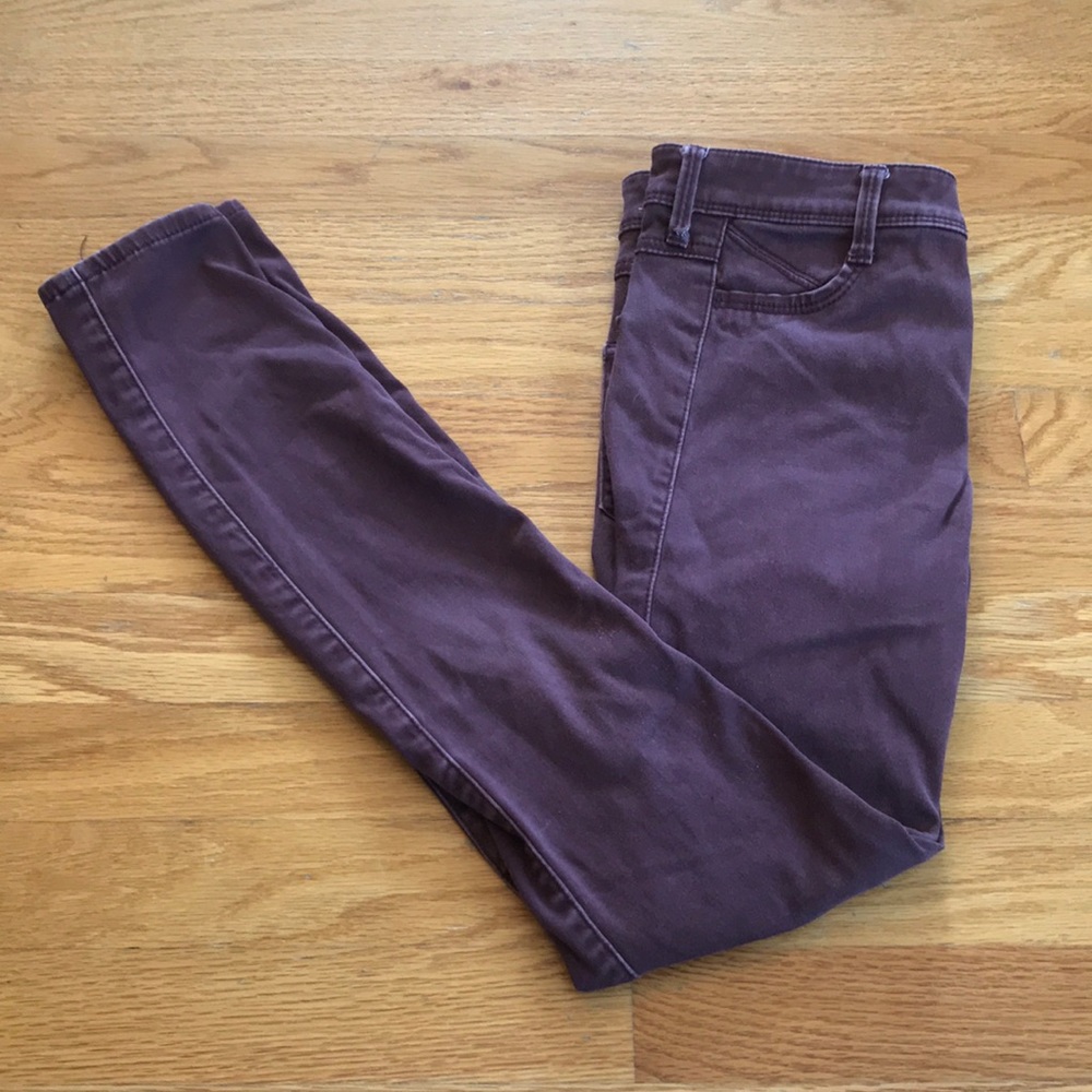 Hollister Maroon Jean Leggings